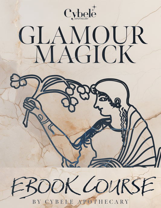 Glamour Magick ebook course cover by Cybele Apothecary